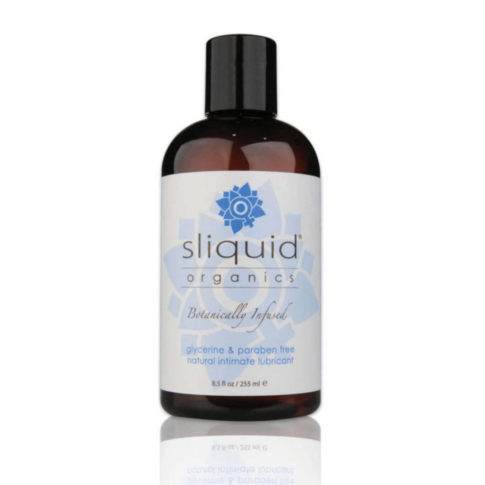 A green image shows the text "No Image" at the top, and underneath, a circular illustration captures the essence of a rocket flying through space with stars and a planet, evoking the journey of Sliquid Organics Naturals 8.5 OZ into an organic universe.