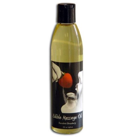 Massage Oil Edible Strawberry 8oz