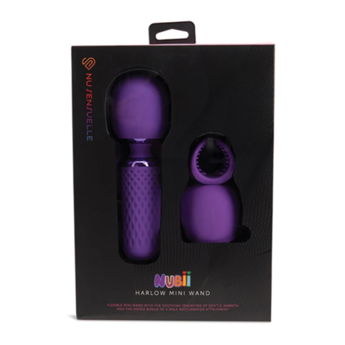 Sensuelle Harlow Nubii Mini Wand w Masturbator-Purple